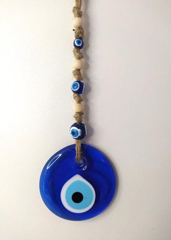 Cam Nazar Kötü Göz Kovucu Hand Made Ağaç Duvar Dekorasyonu Hasır Nazarlık Duvar Ağaç Ev Süsü - 2