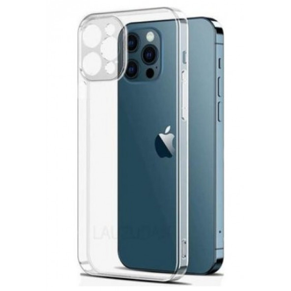 Apple iPhone 12 Pro Max Kamera Korumalı Şeffaf Tıpalı Silikon Kılıf