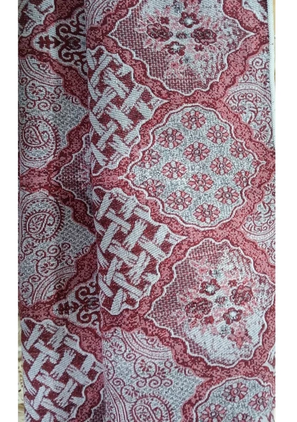 Mandaş 6m2 Lastiksiz Halı Örtüsü Savan (200x300)-Kırmızı