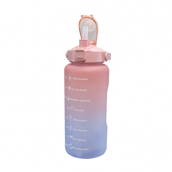 Su Matarası Su Şişesi Suluk 2L Tritan Bpa İçermez Suluk Pembe - 2