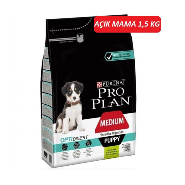 Pro Plan Puppy Orta Irk Kuzu Etli Yavru Köpek Maması 1.5 KG