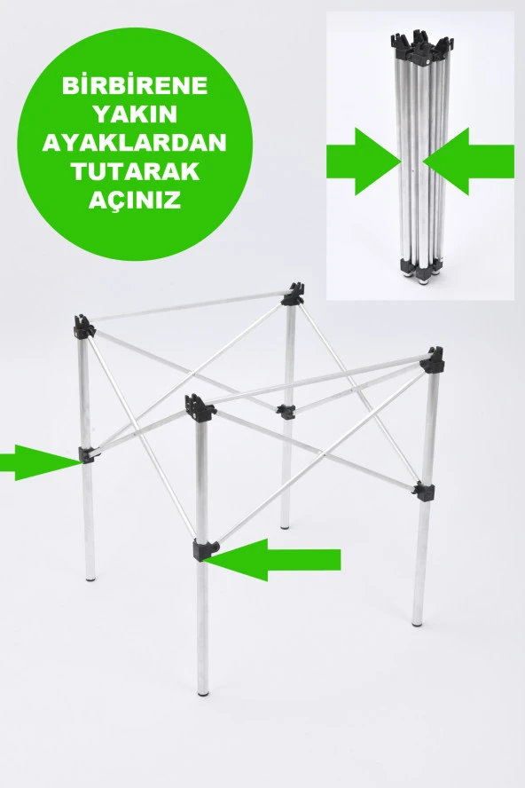 Exent 50x70 cm Kamp Masası Katlanabilir Masa, Piknik Bahçe Balkon Plaj Masası, Taşıma Çantalı-SİYAH - 4