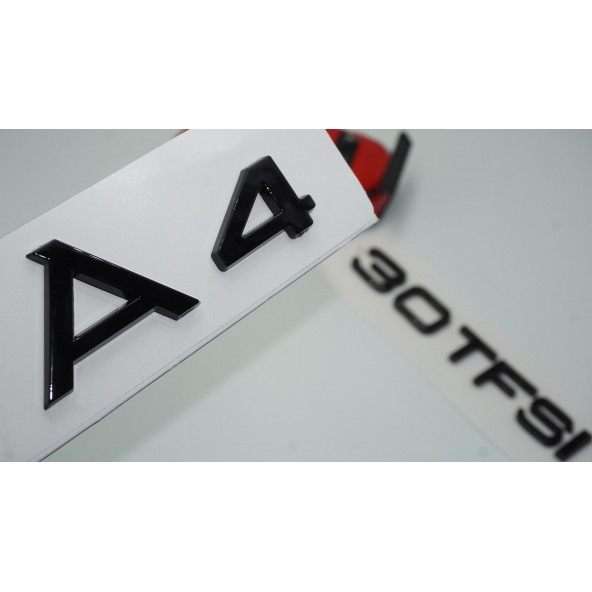 Audi A4 30 TFSi Parlak Siyah ABS 3M 3D Bagaj Yazı Logo Orjinal Ürün