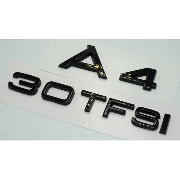 Audi A4 30 TFSi Parlak Siyah ABS 3M 3D Bagaj Yazı Logo Orjinal Ürün - Resim 2