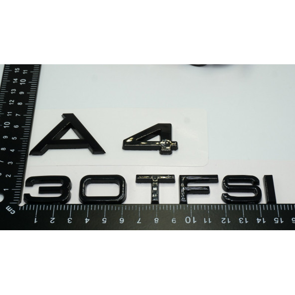 Audi A4 30 TFSi Parlak Siyah ABS 3M 3D Bagaj Yazı Logo Orjinal Ürün - Resim 3
