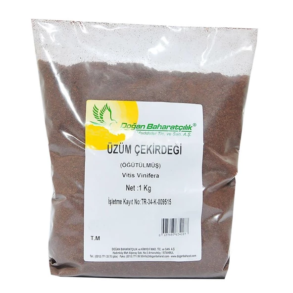 Doğan Baharatçılık Üzüm Çekirdeği Toz 1Kg Öğütülmüş Doğal Kilo - 2