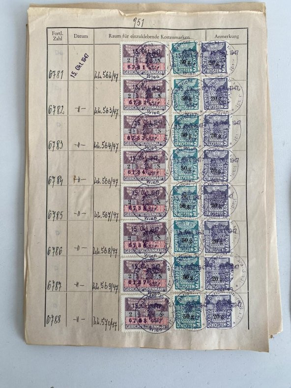 Almanya Gerichtskostenmarken Posta Pulu Lotu 4550 Adet G09 - Resim 11