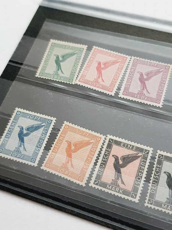 Deutsches Reich 1926 378/384 Kartal Temalı Pul Lotu - Resim 4