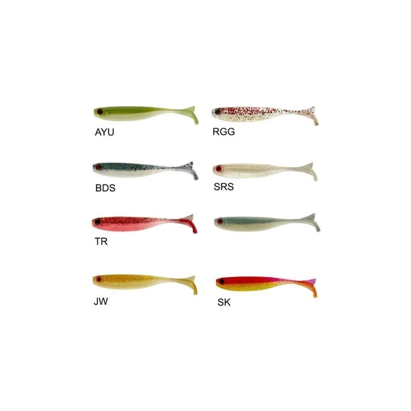 Mustad Mezashi Z-Tail Minnow Sahte Balığı 9 cm 6 Lı Paket