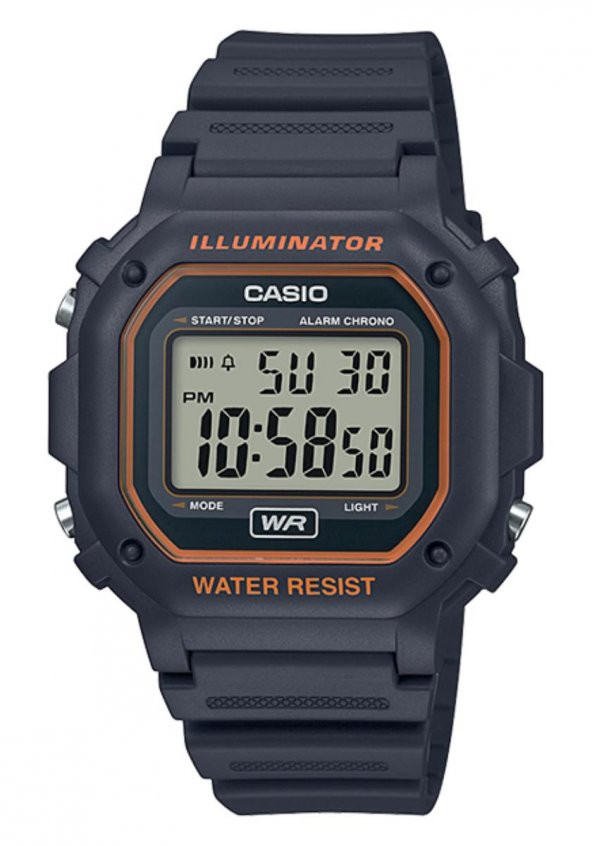 Casio F-108WH-8A2 Gri Orijinal Silikon Saat Kordonu Kayışı - Resim 2