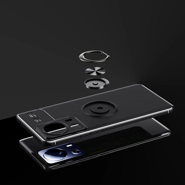 Xiaomi Mi 13 Lite Kılıf Zore Ravel Yüzüklü Silikon Kılıf - Resim 11