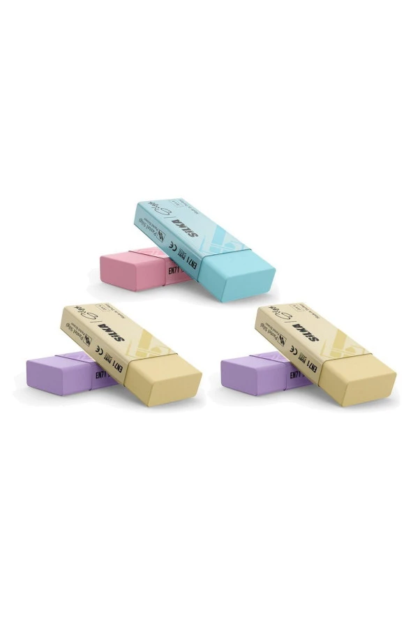 SİLKA SİLGİ PASTEL  RENK TPR 1 ADET