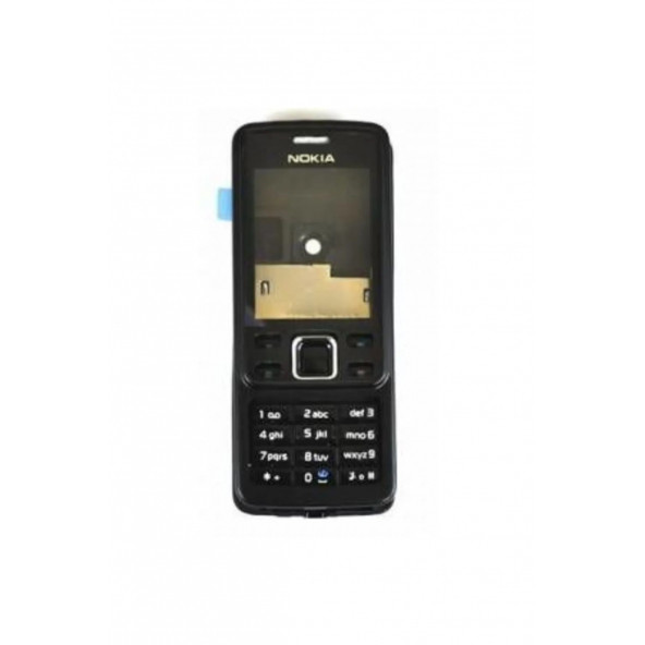 Nokia 6300 Full Kasa Kapak Tuş Takımı Nokia 6300 Siyah Renk Orta Kasa Ön Kapak Arka Kapak - 1