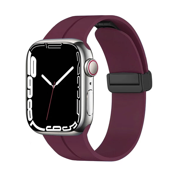 Apple Watch 44mm Kordon Magnetli Ayarlanır Silikon Kordon - 10