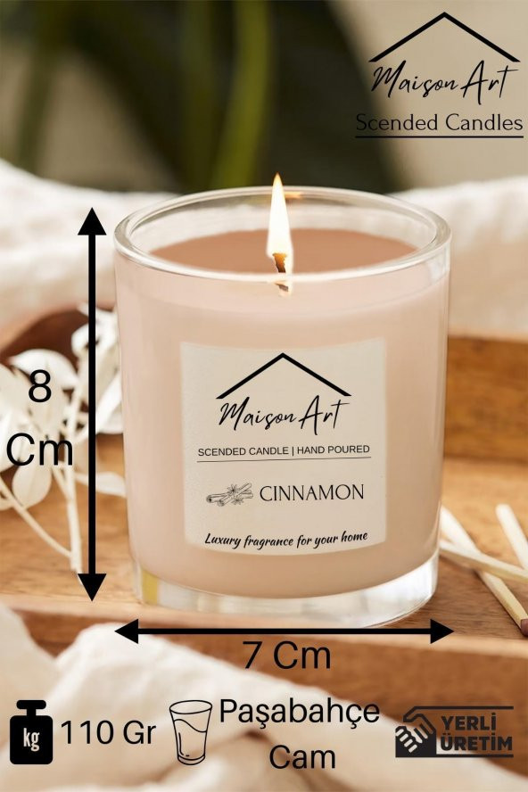 Scended | Taçın Kokulu Cam Bardak Mum | Dekoratif Mumluk - 3