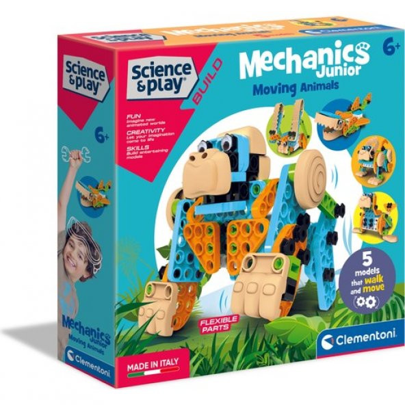 Clementoni 75060 Mekanik Laboratuvarı Junior Hareketli Hayvanlar