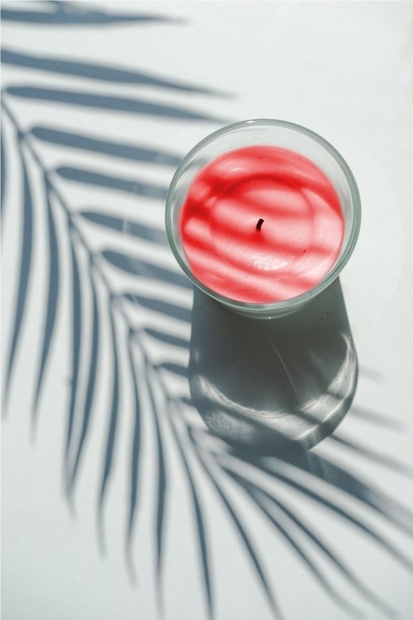 Scended | Çilek Kokulu Cam Bardak Mum | Dekoratif Mumluk - 2