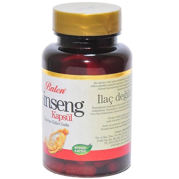 Balen Doğal Saf Ginseng Kapsülü 375mg x 60 Bitkisel Kapsül - Resim 3
