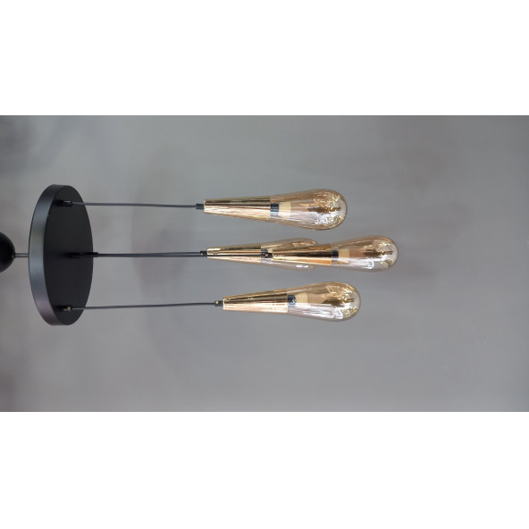 Modern Mermi Cam 4 Lü Sarkıt Avize - 2