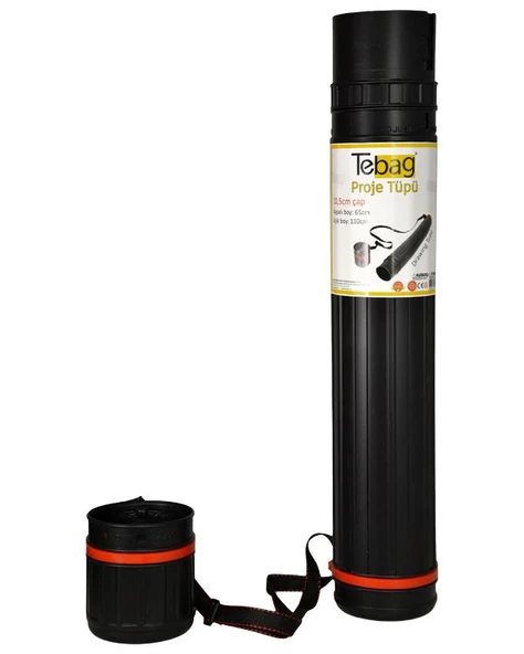 Tebag 10,5 cm Proje Tüpü Siyah - 2