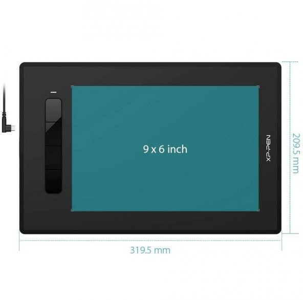 XP-Pen Star G960S 12.5x8.25 inç Grafik Tablet 8192 Basınç 4 Tuşlu - 2