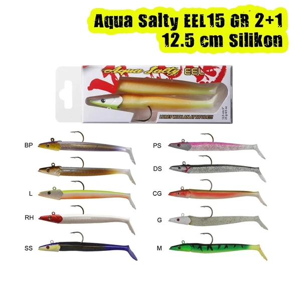 AQUA SALTY EEL 11.5CM 15G AS-EEL-15GR-2+1-M