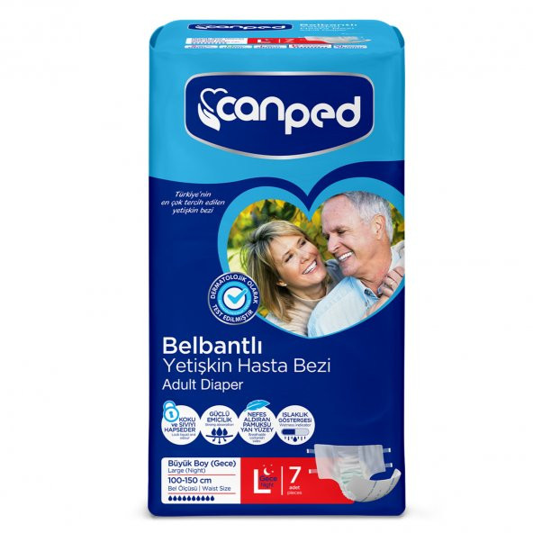 Canped Belbantlı Yetişkin Hasta Bezi Gece 35 Adet