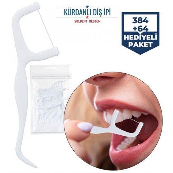 TransForMacion Soldent 384+64 ADET Kürdanlı Ergonomik Diş İpi 716076 - 1