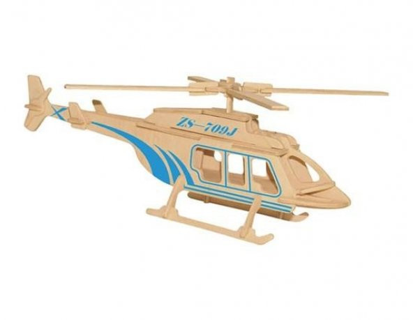 Hayal Sepeti helikopter Ahşap Maket Büyük Boy   Boyanabilir Maket