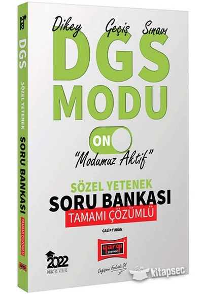 2022 DGS Modu Sözel Yetenek Tamamı Çözümlü Soru Bankası Yargı Yayınları