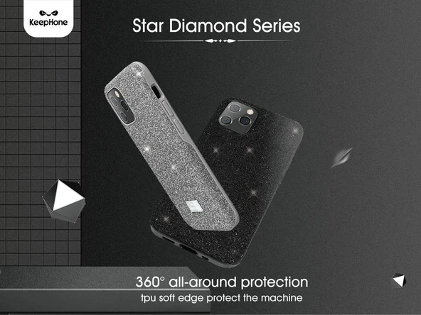 Keephone Apple iPhone 12 (6.7'') Luxury Designe Kılıf  -Siyah- - Resim 4