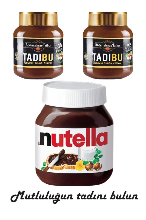 Abdurrahman Tatlıcı Tadıbu 330 Gr X 2 Adet + 750 Gr Nutella