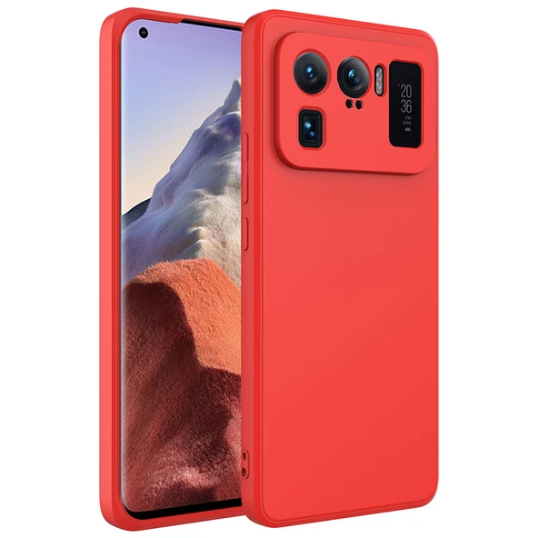 Vendas Xiaomi Mi 11 Ultra Uyumlu W-Lansman Serisi Kamera Korumalı Yumuşak Dokulu Kadife Kaplı Kılıf - 6