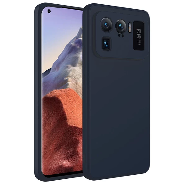 Vendas Xiaomi Mi 11 Ultra Uyumlu W-Lansman Serisi Kamera Korumalı Yumuşak Dokulu Kadife Kaplı Kılıf - 7