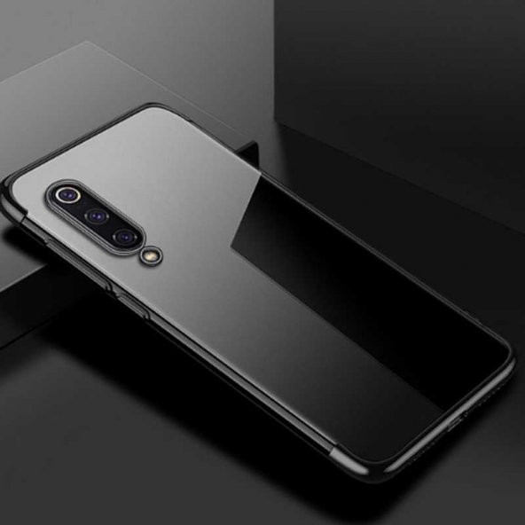 Xiaomi Mi 9 Kılıf Zore Dört Köşeli Lazer Silikon Kapak