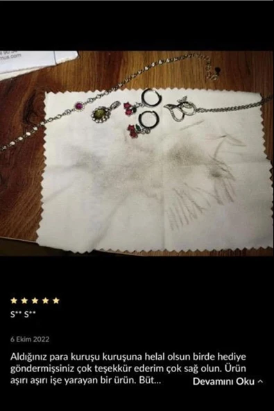 Bakım Kiti Serisi 10 Adet Mücevher Altın Gümüş Takı Silme Temizleme Parlatma Mendili Bezi - 7