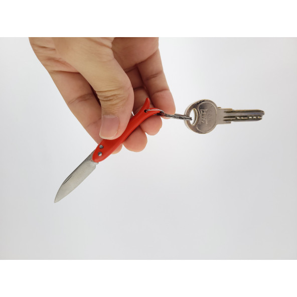 Kırmızı Anahtarlık Çakı, Balık Çakı, Mini Çakı, Yatağan Bıçağı, Cep Çakısı, Erkek Hediyelik Çakı - 4