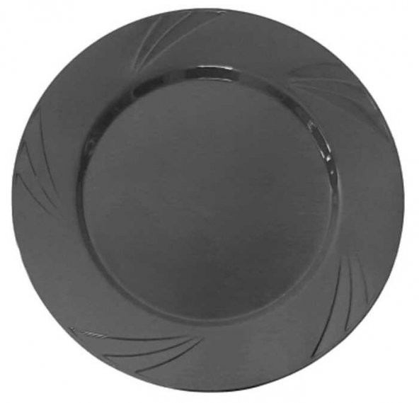 TABAK KRİSTAL 22,5 CM SİYAH 6 ADET - 2