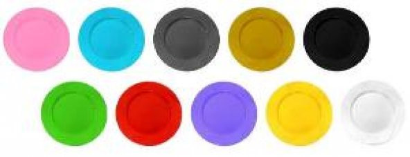 TABAK KRİSTAL 22,5 CM SARI 6 ADET - Resim 2