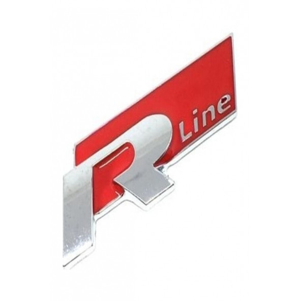 VOLKSWAGEN R LİNE ARKA BAGAJ METAL LOGO (KIRMIZI-GÜMÜŞ) - 2