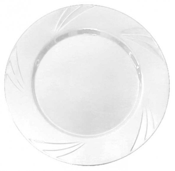 TABAK KRİSTAL 22,5 CM ŞEFFAF 6 ADET ürün görseli