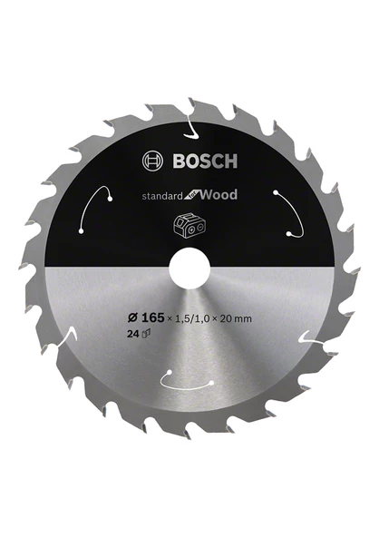 Bosch - Standard for Serisi Ahşap için Akülü Daire Testere Bıçağı 165*20 mm 24 Diş