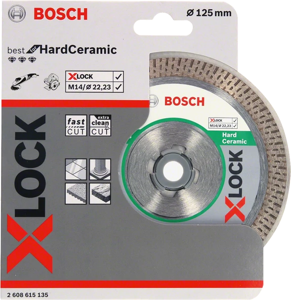 Bosch - X-LOCK - Best Serisi Sert Seramikler İçin Elmas Kesme Diski 125 mm