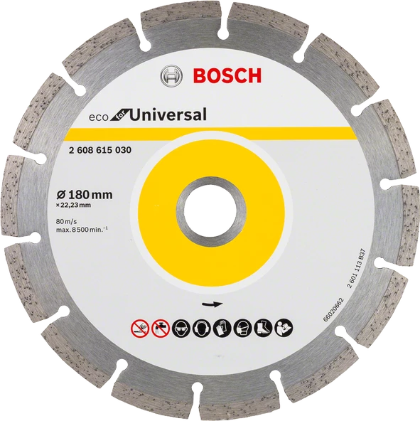 Bosch - Ekonomik Seri 9+1 Genel Yapı Malzemeleri İçin Elmas Kesme Diski 180 mm