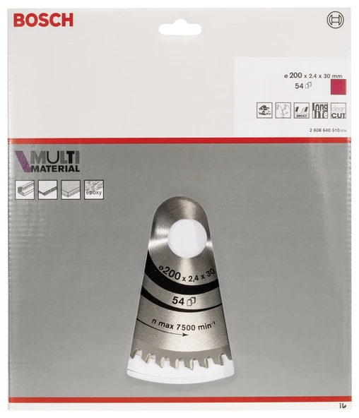 Bosch - Standard for Serisi Çoklu Malzeme için Daire Testere Bıçağı 200*30 mm 54 Diş