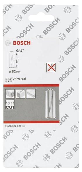 Bosch - Best Serisi G 1/2'' Girişli Kuru Karot Ucu 82*150 mm