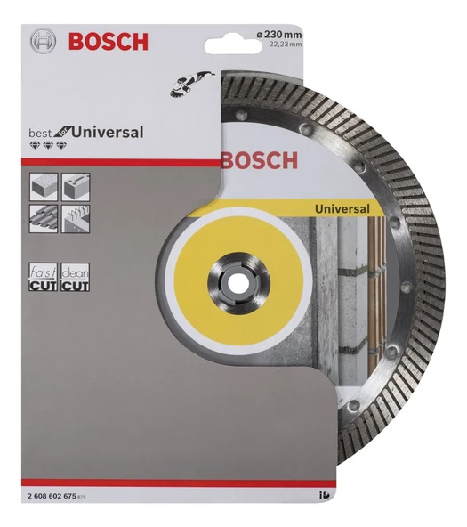 Bosch - Best Serisi Genel Yapı Malzemeleri İçin Turbo Segmanlı Elmas Kesme Diski 230 mm