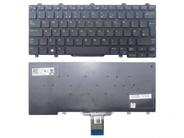 Dell Latitude 5280, 5290 Notebook Klavyesi - Siyah - TR