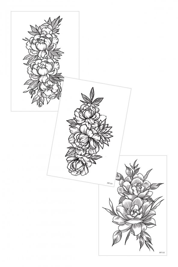 3Lü Geçici Dövme Seti,Geçici Tattoo ,Vücut Dövme,Kol Bilek Dövme,Boyun Dövme,Sırt Dövme