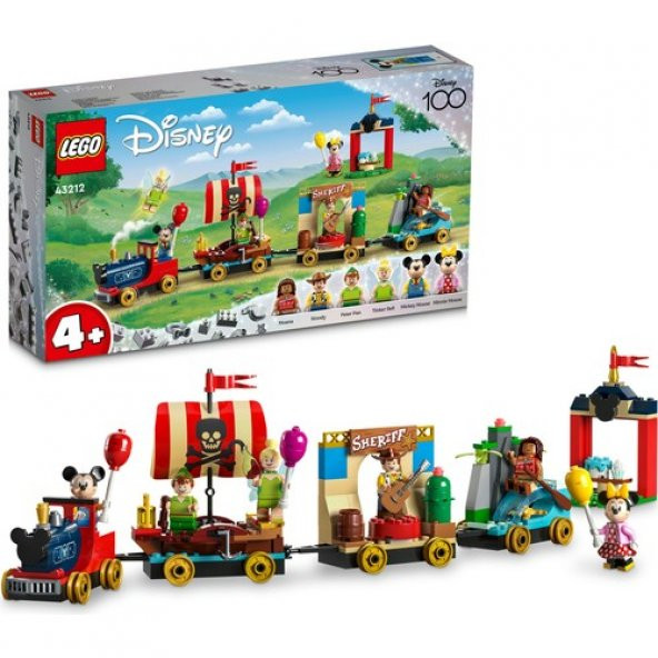 LEGO® | Disney: Disney Kutlama Treni 43212 - 4 Yaş ve Üzeri Genç Hayranlar ve Çocuklar Için Yaratıcı Oyuncak Yapım Seti (200 Parça)